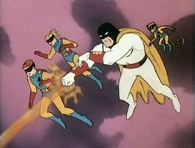 Space Ghost Beam.jpg (78 KB) Using his Power Bands, Space Ghost (Space Ghost) can fire a wide variety of different energy beams.