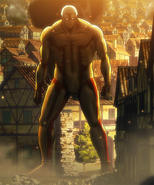 The Armored Titan (Attack on Titan) is called that because it's covered completely in nigh-impenetrable organic armor.