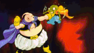 Majin Buu (Dragon Ball Z) strangles Babidi with such force that it prevented him from uttering a single sound.