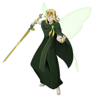 To compensate for his poor combat skills, Sugou Nobuyuki (Sword Art Online) uses his admin privileges in ALO to cheat by granting himself overpowered stats, equipment, and magic.