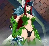 Erza Scarlet (Fairy Tail) in her Sea Empress armor.