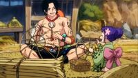 Portagas D Ace (One Piece) learnt to weave kasa hats while in Wano…