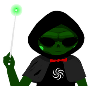 Alternate Calliope (Homestuck) absorbed the green sun, the "largest source of raw narrative mass in the multiverse" and could hijack control over the narration and even overpower other narrators like Ultimate Dirk Strider.