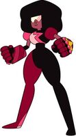 Garnet (Steven Universe) is a fusion between Ruby and Sapphire, 2 Gem aliens.