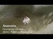 Anastasia (The 4400) purifies the polluted river.