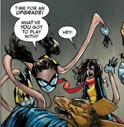 Makawalu Akana/Funhouse (Marvel Comics) copying Kamala Khan's stretching powers.