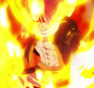 By tapping into his demonic nature and an Etherius, Natsu Dragneel (Fairy Tail) is able to move even when Dimaria stopped time.
