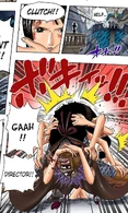 Nico Robin (One Piece) breaking Spandam's back