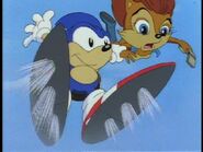 Sonic's Power Sneakers (Sonic the Hedgehog) are equipped with anti-gravity jets that allow him to slow his descent while falling.