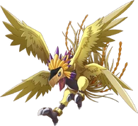 Hououmon's (Digimon) Crimson Flare destroys any evil using holy flames.