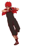 Ryuzaki (Saturday AM) Impulse ability allows him to create objects out of Impulse energy. Ryuzaki fights with two “X-batons,” which are shaped like a bat on one end while having scythe-like blades on the other. He can administer powerful physical attacks with either end of his weapons.