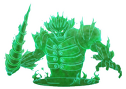 Shisui Uchiha summoning his Susanoo in its complete form, short of its finalization and stabilization.