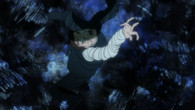 Shigeo "Mob" Kageyama (Mob Psycho 100) using his psychic powers to forcibly twist Toichiro's body.
