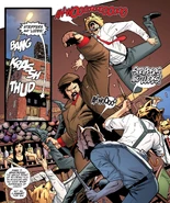 While a masterful warrior like his younger brother Gilad, Armstrong (Valiant Comics) prefers bare knuckle brawling over techniques.