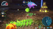 Glow Pikmin (Pikmin 4) are capable of merging into a ball of energy and demerging on unfortunate foes.