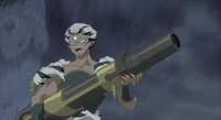 Jūra (InuYasha) wielded the Thunder Cannon, a powerful weapon that was able to fire endless rounds of thunder blasts.