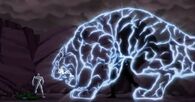 ...and he can create electrical force fields & lightning blasts that take the form of a panther.