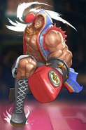 While he is a Boxer, Balrog (Street Fighter) uses dirty moves like stomping on opponents foots and headbutting them for the victory.