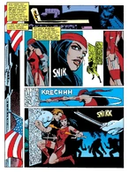 Elektra Natchios (Marvel Comics) demonstrated the ability of heighten awareness to detect a threat to her well-being in the immediate vicinity before they commit the action.