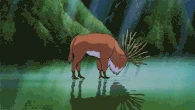 Forest Spirit (Princess Mononoke) water walk.gif (1,019 KB) The Forest Spirit (Princess Mononoke) can walk on water.