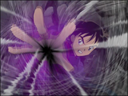 Miroku (InuYasha) has been able to harness his Wind Tunnel curse as a potent weapon.
