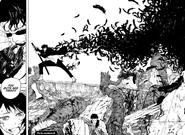 Whenever drawn, Seiichi Samura's (Kagurabachi) Tobimune manifests spirit energy in the form of black feathers.