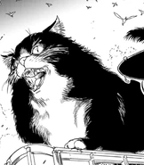 Alice Anotherbible (A Certain Magical Index no Index) summoning a Kaiju-sized cat and her most powerful familiar Dinah.