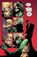 Constantine Drakon (DC Comics) beating Green Arrow.