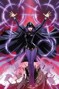 It was stated by her father Trigon that Raven (DC Comics) only uses a small potential of her power, and if she lets out her full inner demon, she may reach near-infinite power.