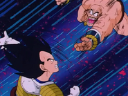 Showing the typical apathetic trait of Saiyans, Vegeta (Dragon Ball Z) easily dispose of Nappa for losing his ability to fight despite their longtime comradeship.