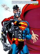 Cyborg Superman (DC Comics) has the innate ability to merge with and alternate any source of technology making him part of it and vice versa be it remotely or directly.