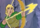 Hank, the Ranger (Dungeons and Dragons) performs his magic bow and arrow.