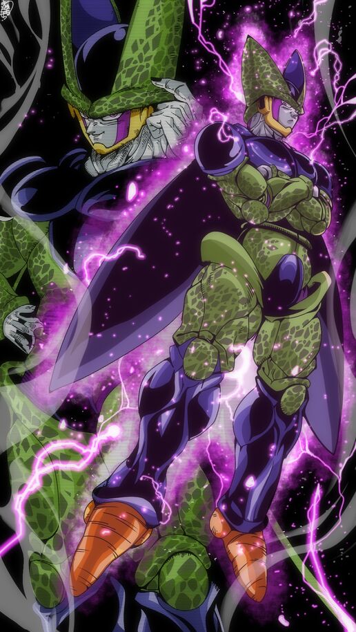 Cell dragon ball purple