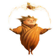 Sanderson Mansnoozie (Rise of the Guardians) is lighter than most people and is not affected by gravity the way humans are, so he hovers above the ground and can levitate.