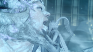 Shiva (Final Fantasy XV) finishes Ifrit with Freezing Kiss