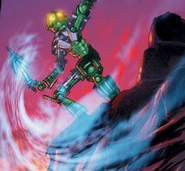 Kongu (BIONICLE) summons a strong wind.