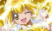 Cure Peace (Smile Precure) can discharge large amounts of electricity. However.....