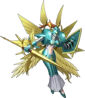 Eden's Javelin (Digimon) is the sacred weapon of Ophanimon, able to radiate purifying beam of light.