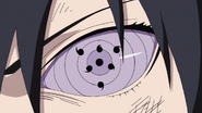 Sasuke Uchiha (Naruto) Rinnegan allows him to perceive distortions in the flow of time, able to see events that happen as normal, allowing him to see spirits even if time is stopped.