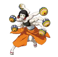 Susamaru's (Demon Slayer: Kimetsu no Yaiba) Blood Demon Art, Hiasobi Temari, allows her to conjure temari handballs at will.