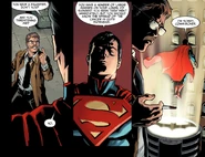 Superman (Injustice Comics) tells Commissioner Gordon he has lung cancer after scanning him with X-Ray Vision.