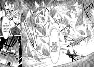 Levi Kazama's (Trinity Seven) Shadowless Slash technique has an incorporeal edge, meaning her blade does not exist under any physical laws and allows her to bypass barriers.