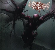 Tanis Nieves/Carnage (Marvel Comics) forming wings from her Symbiotic Costume.