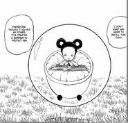 The barrier that Vino (Zatch Bell!) was given by his demon, Clear Note, allows him to levitate.