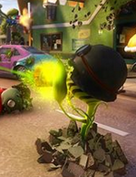 Peashooter (Plants vs. Zombies: Garden Warfare/Battle for Neighborville) using his Pea Gatling.