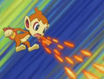 Chimchar (Pokémon) uses Ember.