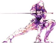 Gray Fox's (Metal Gear) exoskeleton is equipped with stealth camo.