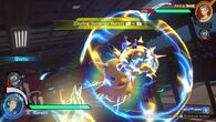 Pikachu (Pokkén Tournament) using "Volt Shock Fist", an enlarged, electrified punch.