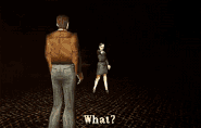 Alessa Gillespie (Silent Hill) using telekinesis to push Harry over.