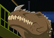 Leo T-Rex.gif (2.25 MB) Leonardo (Teenage Mutant Ninja Turtles) forcing open a T-rex's mouth from the inside.